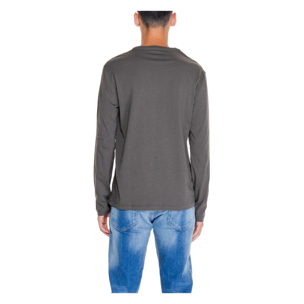 Armani Exchange Groene Katoenen T-shirt Lange Mouw Green Heren