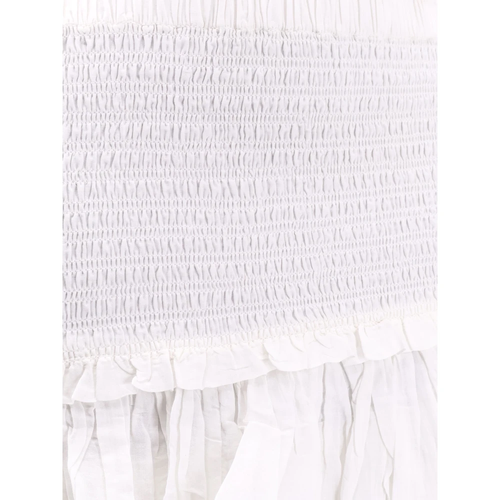 Isabel Marant Étoile Biologisch Katoen Viscose Rok met Volants White Dames