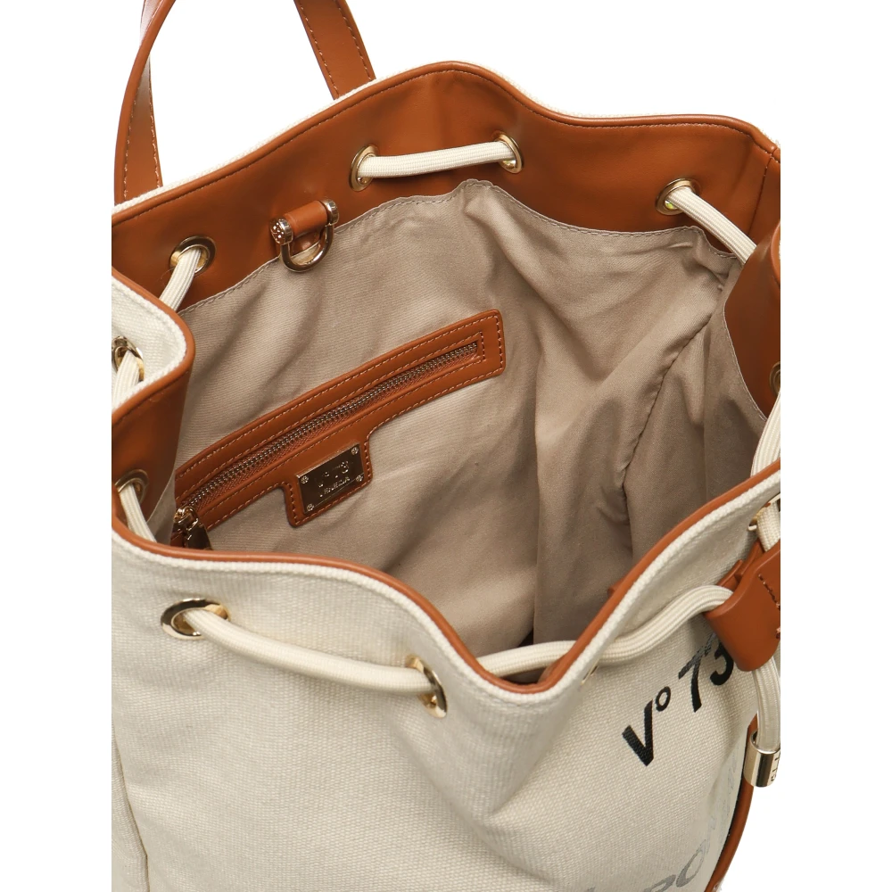 V73 Canvas rugzak met trekkoordsluiting Beige Dames
