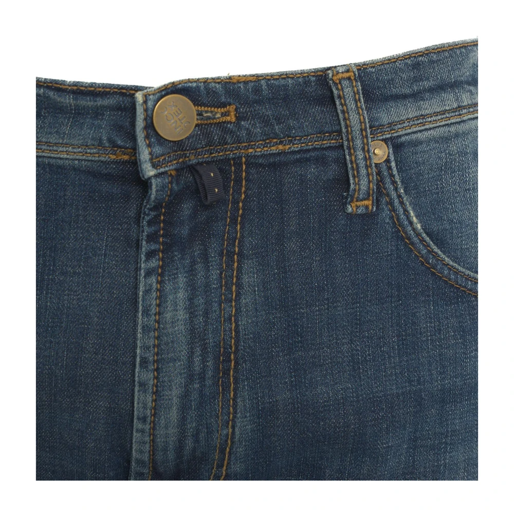 Incotex Blauwe Regular Fit Jeans Aw24 Blue Heren