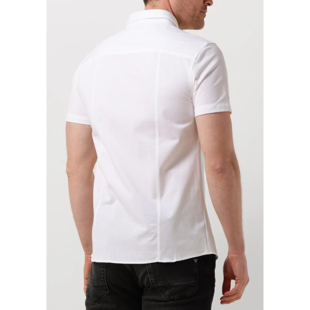 Pure Path Wit Casual Button Up Overhemd White Heren