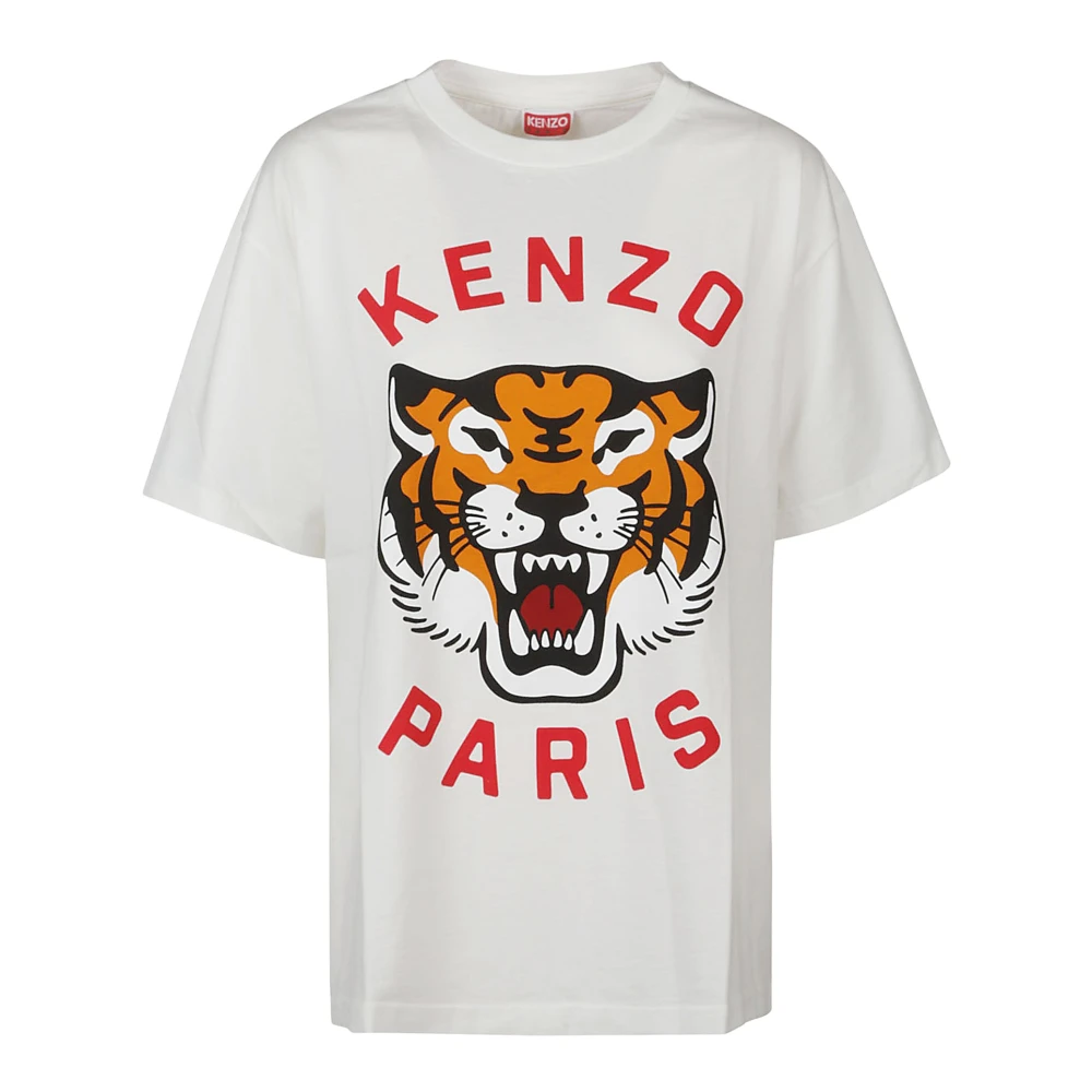 Kenzo Tijgerprint Oversized T-shirt White Dames