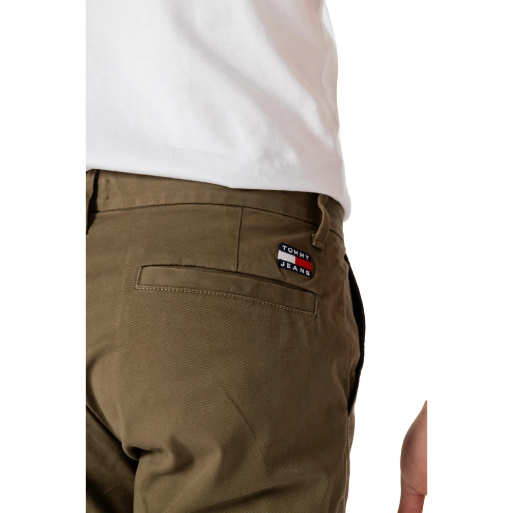 Tommy Jeans Tapered Chino Broek Green Heren