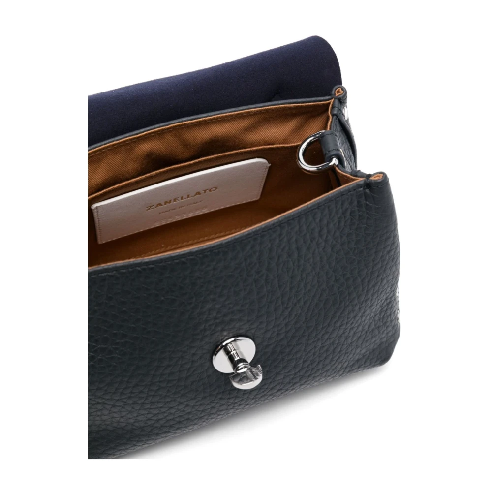 Zanellato Blauwe Schoudertas met Overslag Blue Dames