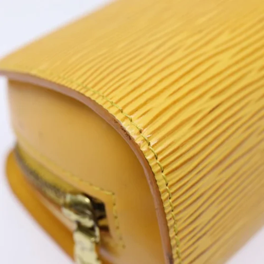 Louis Vuitton Vintage Pre-owned Leather pouches Yellow Dames