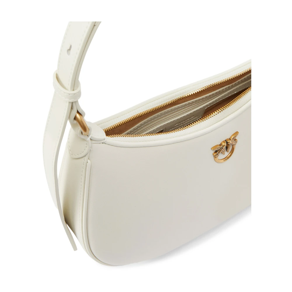 pinko Mini Half Moon Mode Tas White Dames