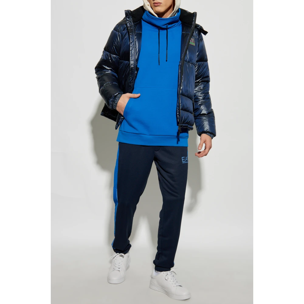 Emporio Armani EA7 Hoodie Blue Heren