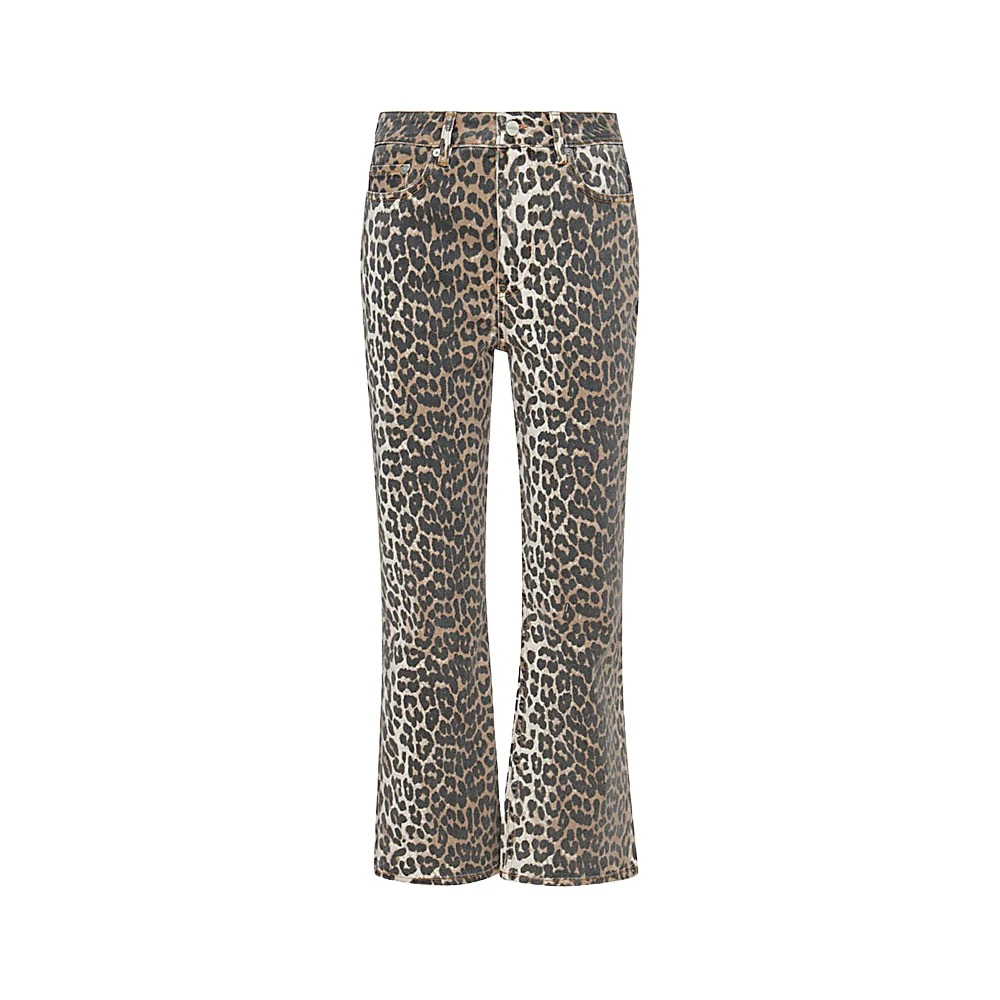 Ganni Cropped spijkerbroek Brown Dames
