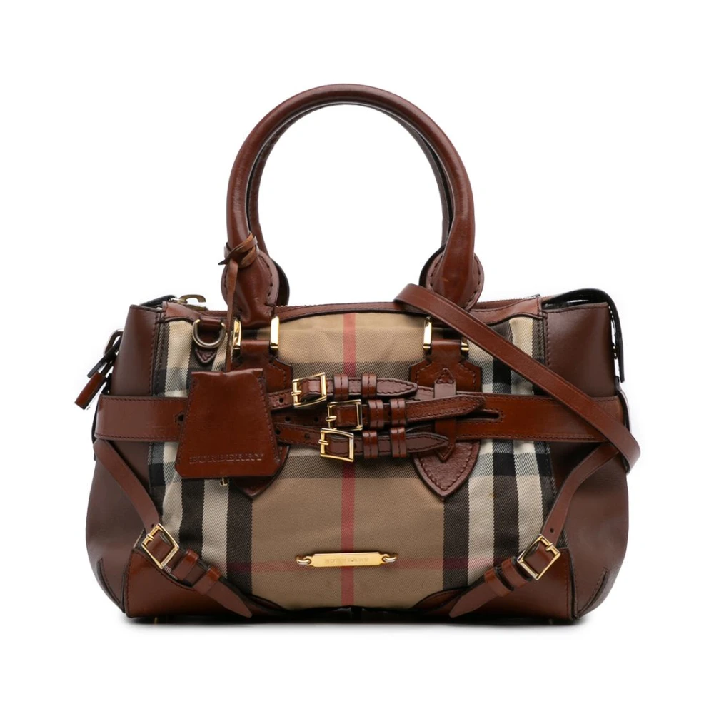 Pre-owned Buckled Top Handle Bag - Burberry Vintage - Modalova