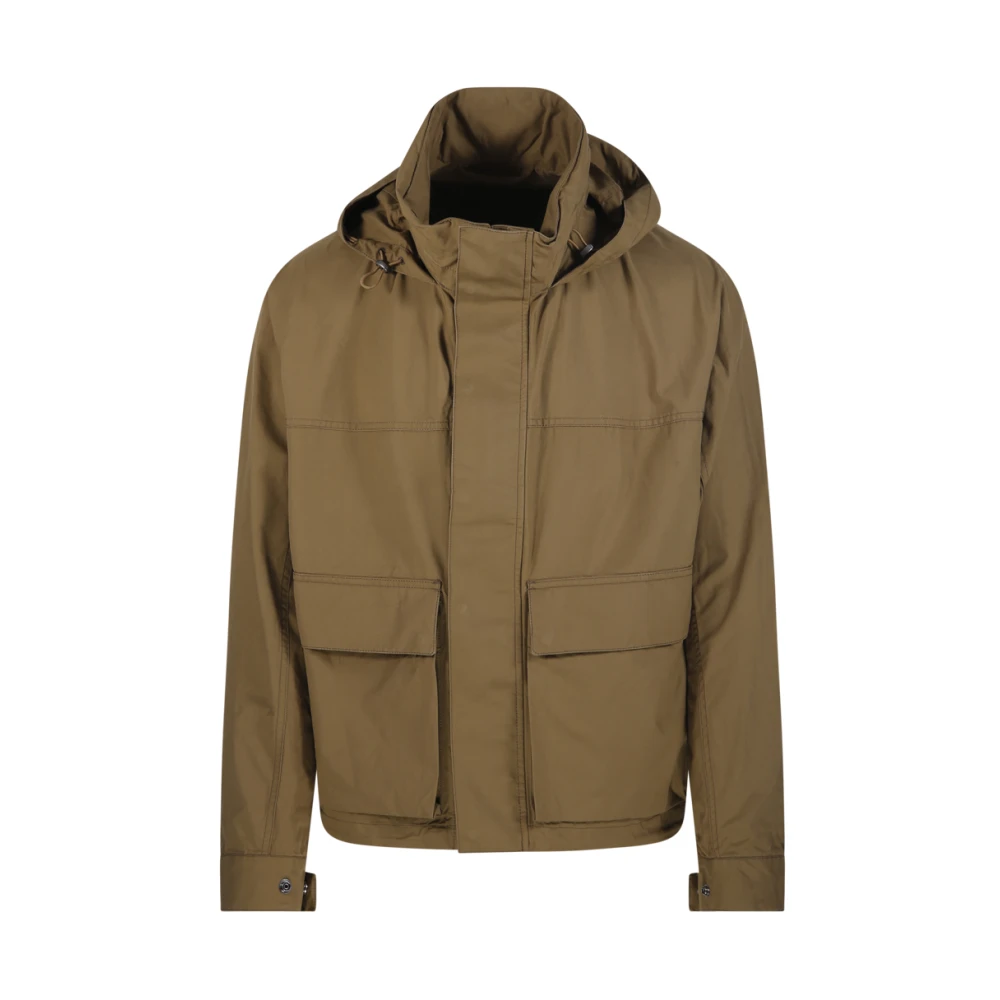 Lemaire Men's Green Short Rain Parka - Winter Jackets - L - Jackets