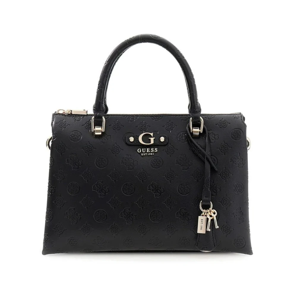 Guess Women's Black Dita Dome Satchel - Handbags - One Size - Bags
