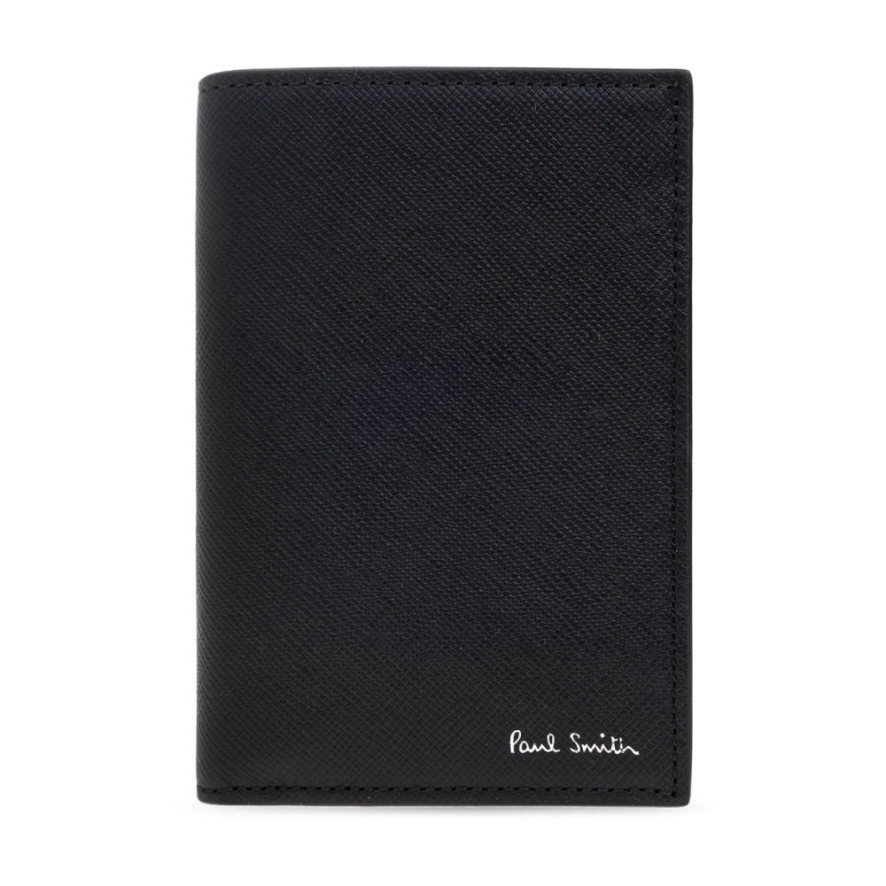 Paul Smith Men's Black Leather Wallet With Logo