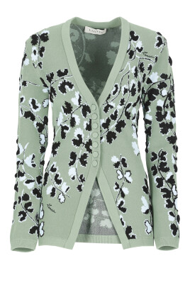 cardigan-vert-a-motif-floral-et-col-en-v