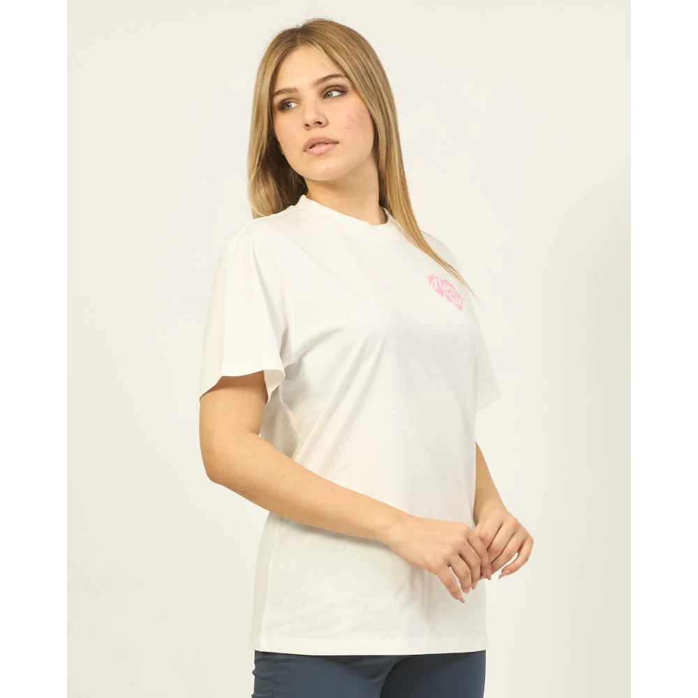 Hugo Boss Witte Tie-Dye Grafische T-shirt White Dames