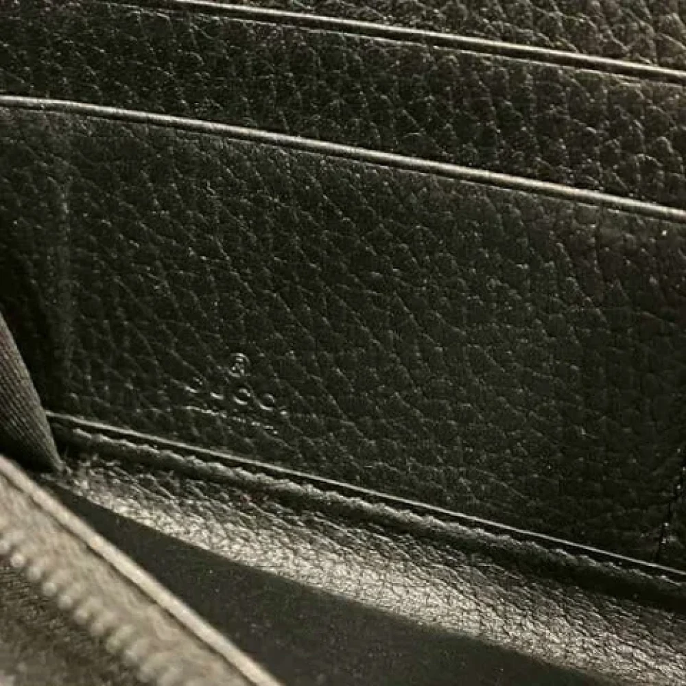 Gucci Vintage Pre-owned Leather wallets Black Dames
