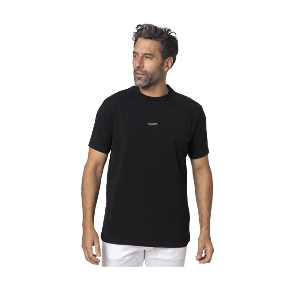 Karl Lagerfeld Zwart Logo T-shirt Korte Mouw Stretch Black Heren