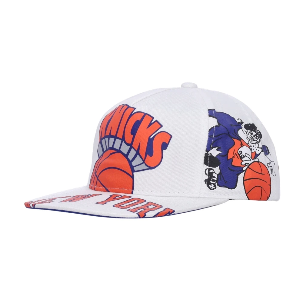 Mitchell & Ness NBA Platte Klep Pet Knicks Wit White Heren