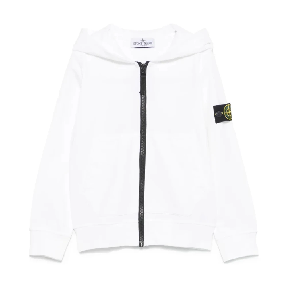 Stone Island Boys White Sweatshirts,, Stylish Sweatshirt For Casual Play Size 10 Y
