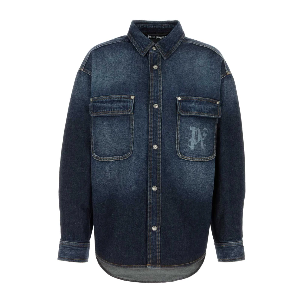 Palm Angels Stijlvolle Denim Shirt Blue Heren