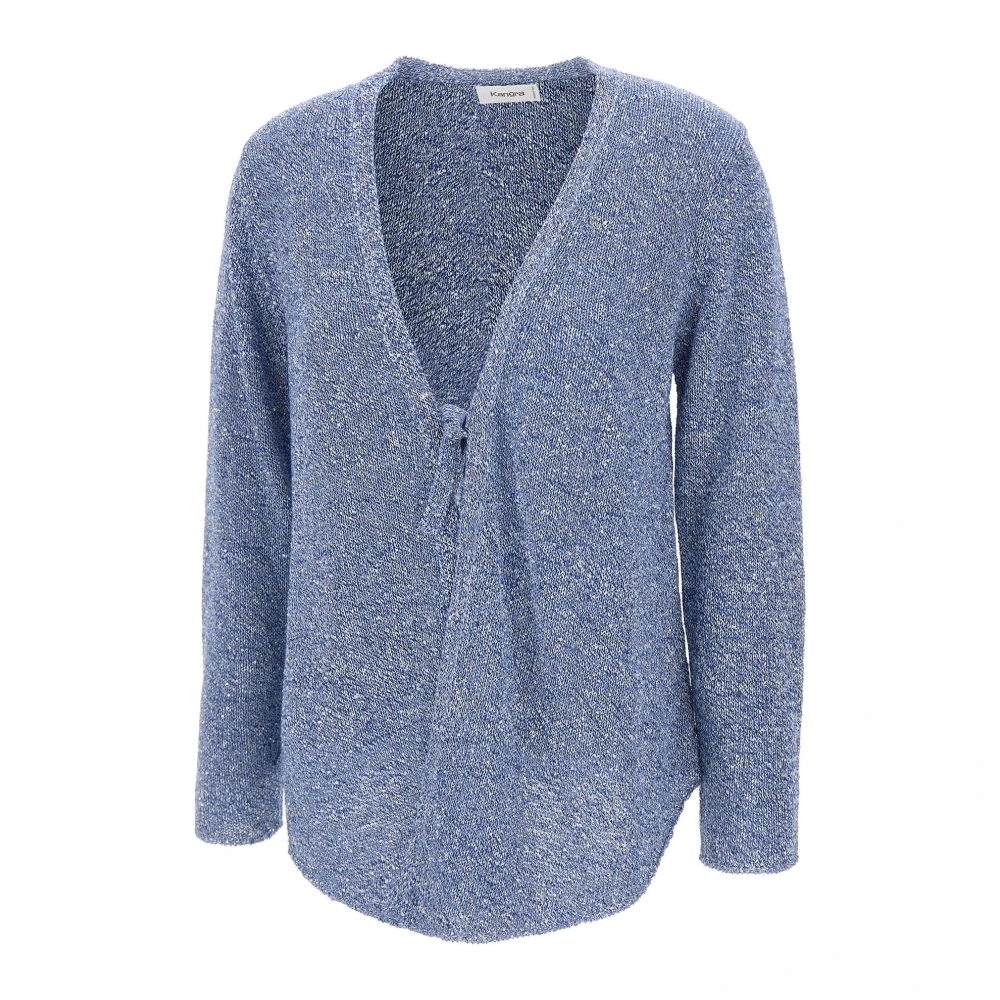 Kangra Blue Sequin-Embellished Cardigan - Female - Cardigans - L - Knitwear
