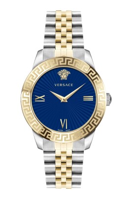 dameshorloge-goud-zilver-roestvrij-staal-blauw-wijzerplaat