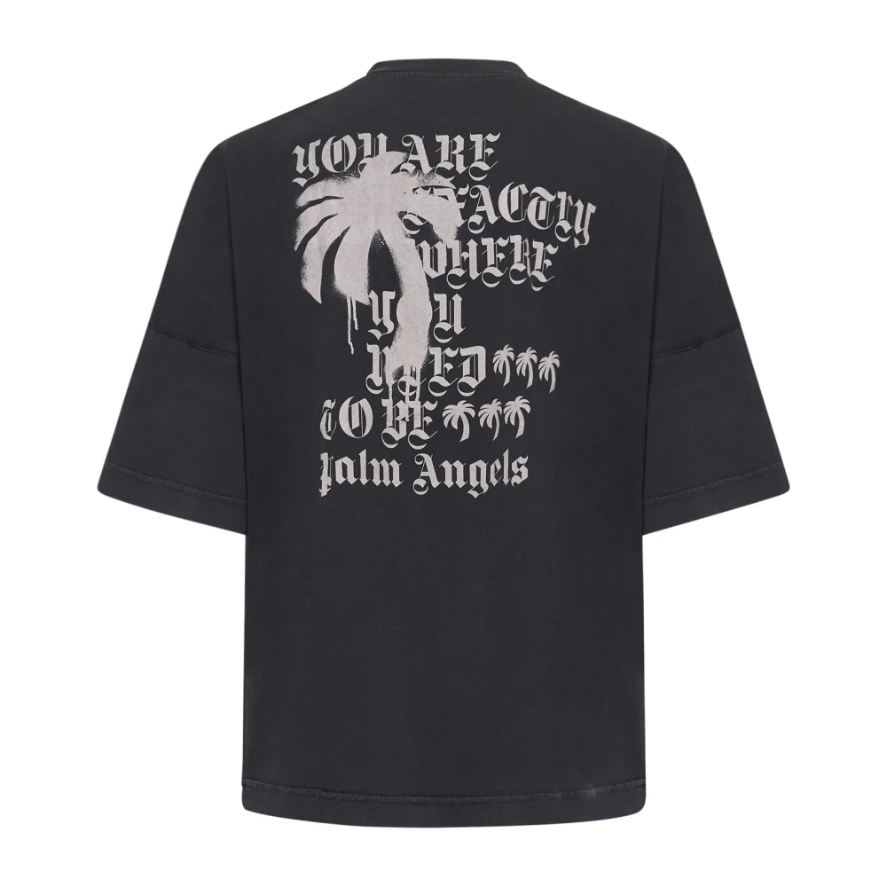 Palm Angels Stijlvolle T-shirts en Polos Black Heren