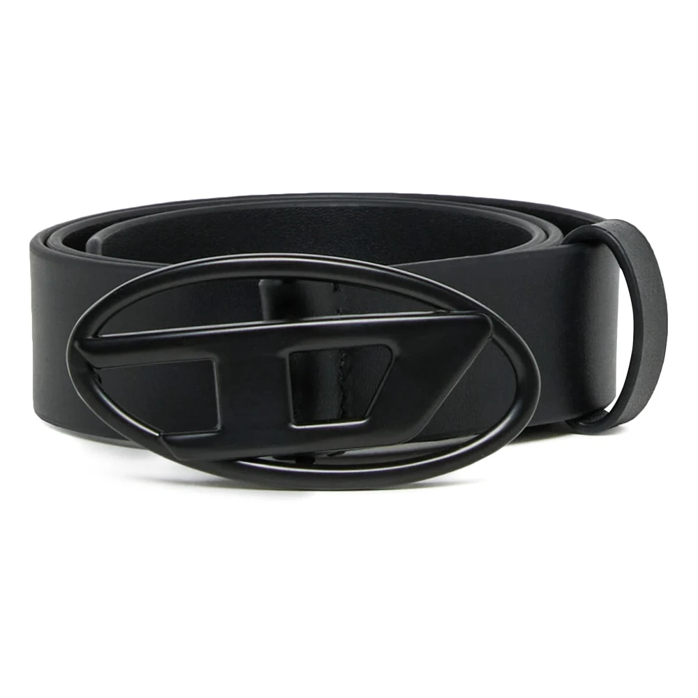 Diesel Uomo Nero - Cintura Con Fibbia Ovale A D - Accessories - L