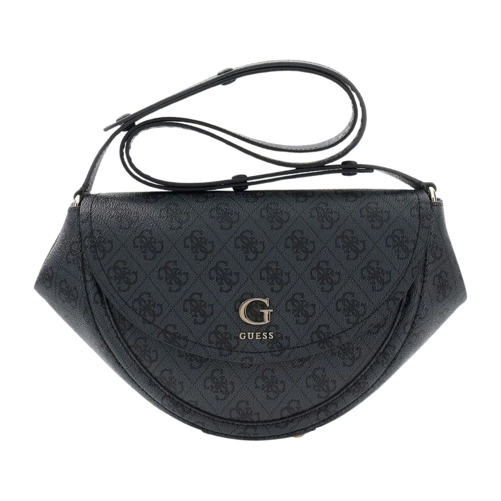 Guess , Cross Body Bags, Female, Black, One Size, Coleen Monogramme Flap Bag