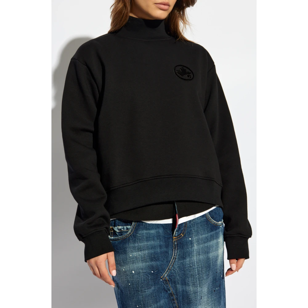 Dsquared2 Turtleneck Sweatshirt Black Dames