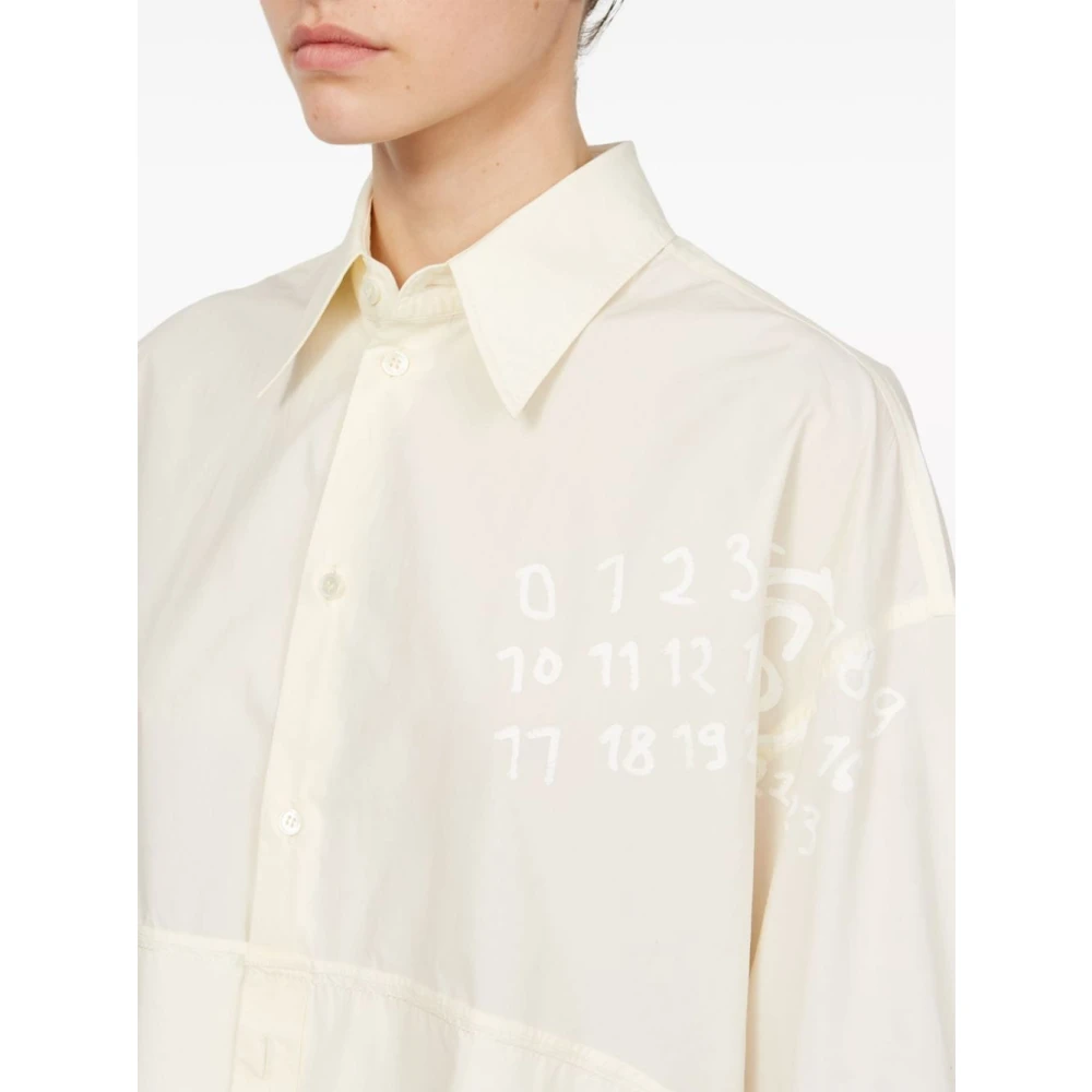 MM6 Maison Margiela Witte Overhemden voor Vrouwen White Dames