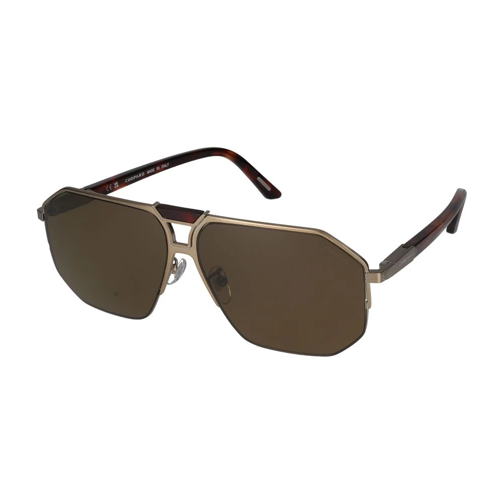 Chopard Men's Yellow Sunglasses, 62 Mm, Gold Gray Satin Sunglasses