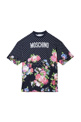 Dots And Roses T-Shirt Dress