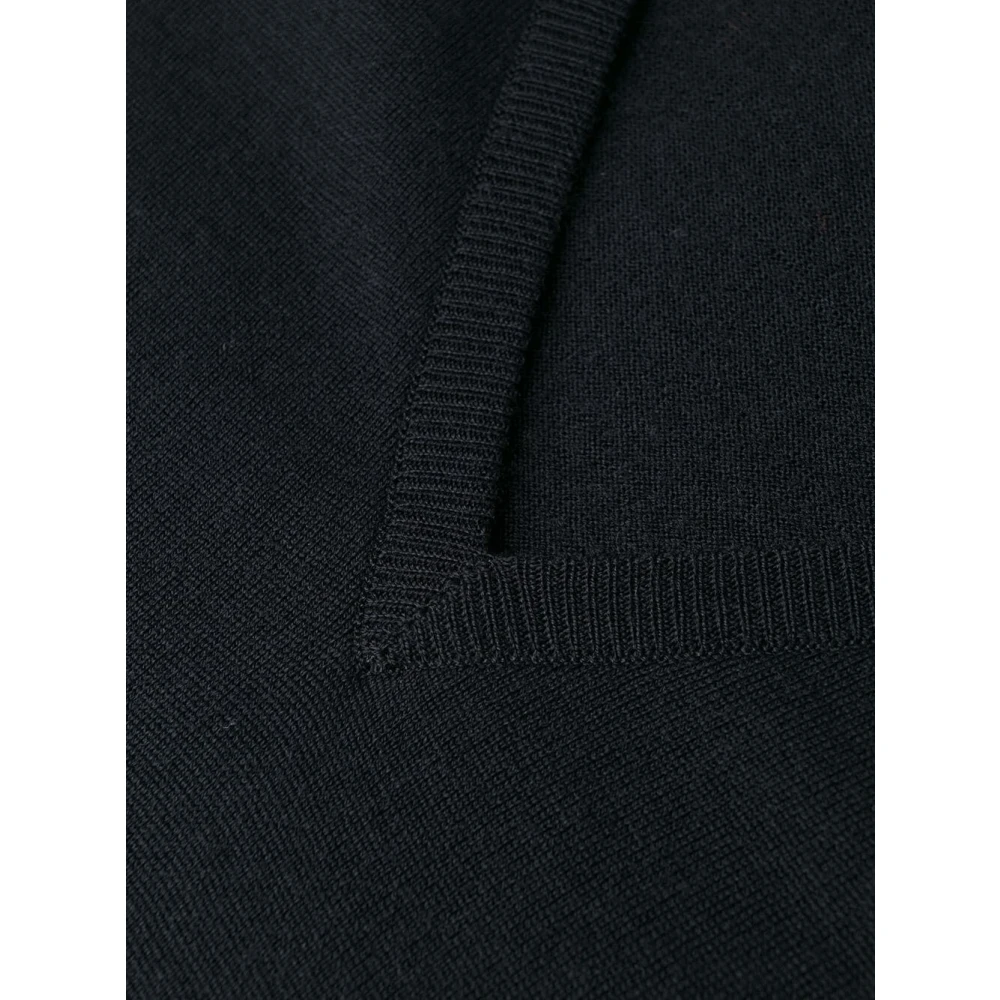 John Smedley Zwarte V-hals Pullover Trui Black Heren
