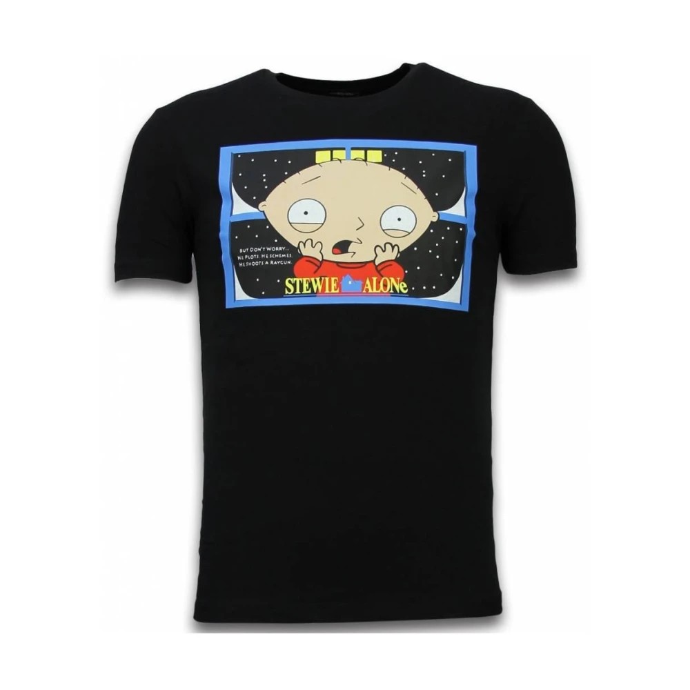 Local Fanatic Stewie Home Alone - Herr t shirt - 6226Z Black, Herr