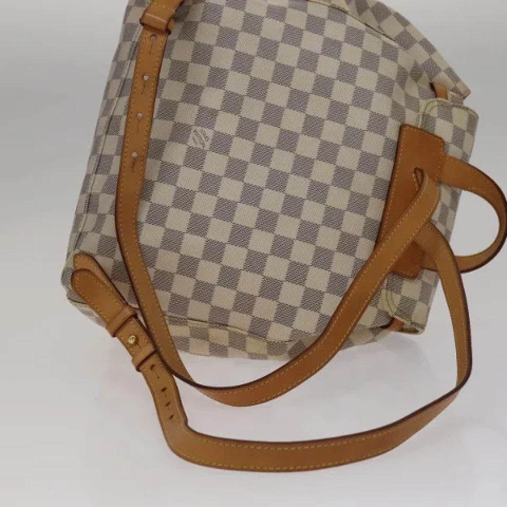 Louis Vuitton Vintage Pre-owned Canvas backpacks Beige Dames