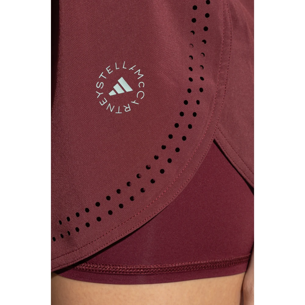 adidas by stella mccartney Trainingshorts met logo Red Dames
