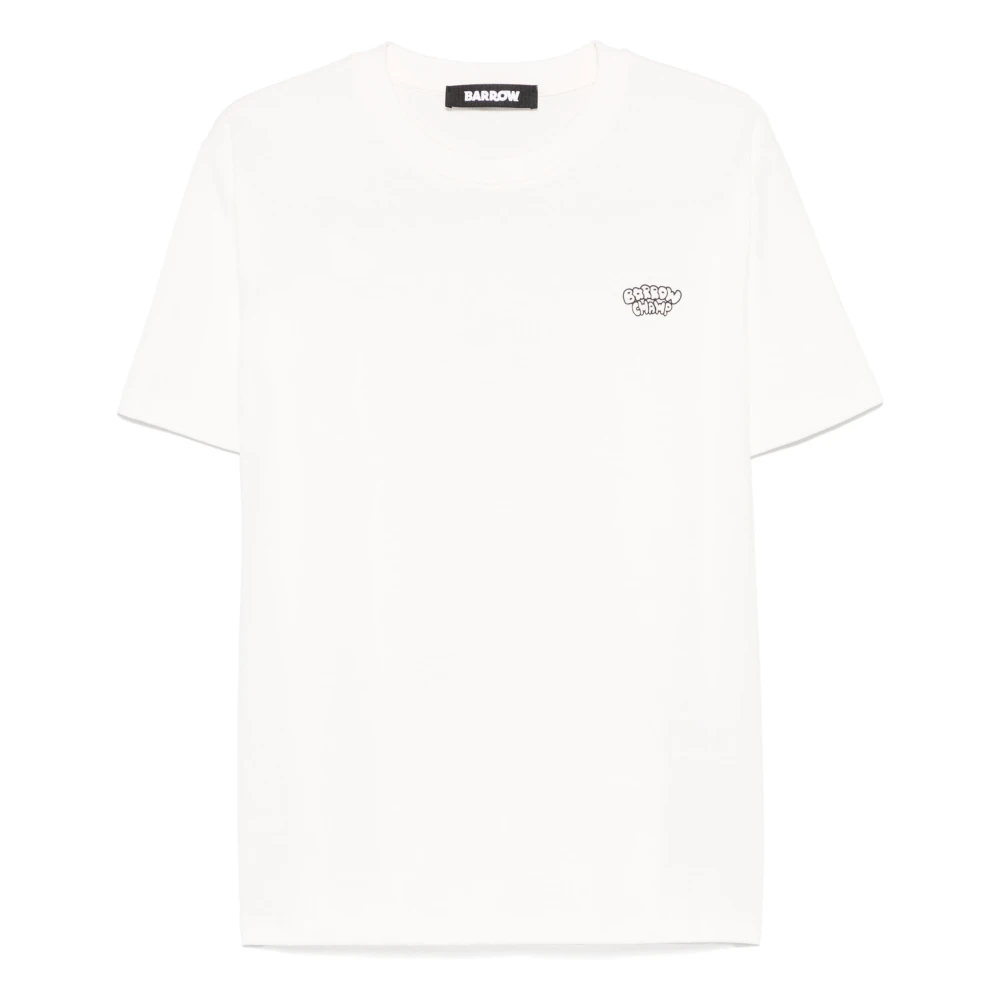 Barrow Off White Jersey T-Shirt White Heren