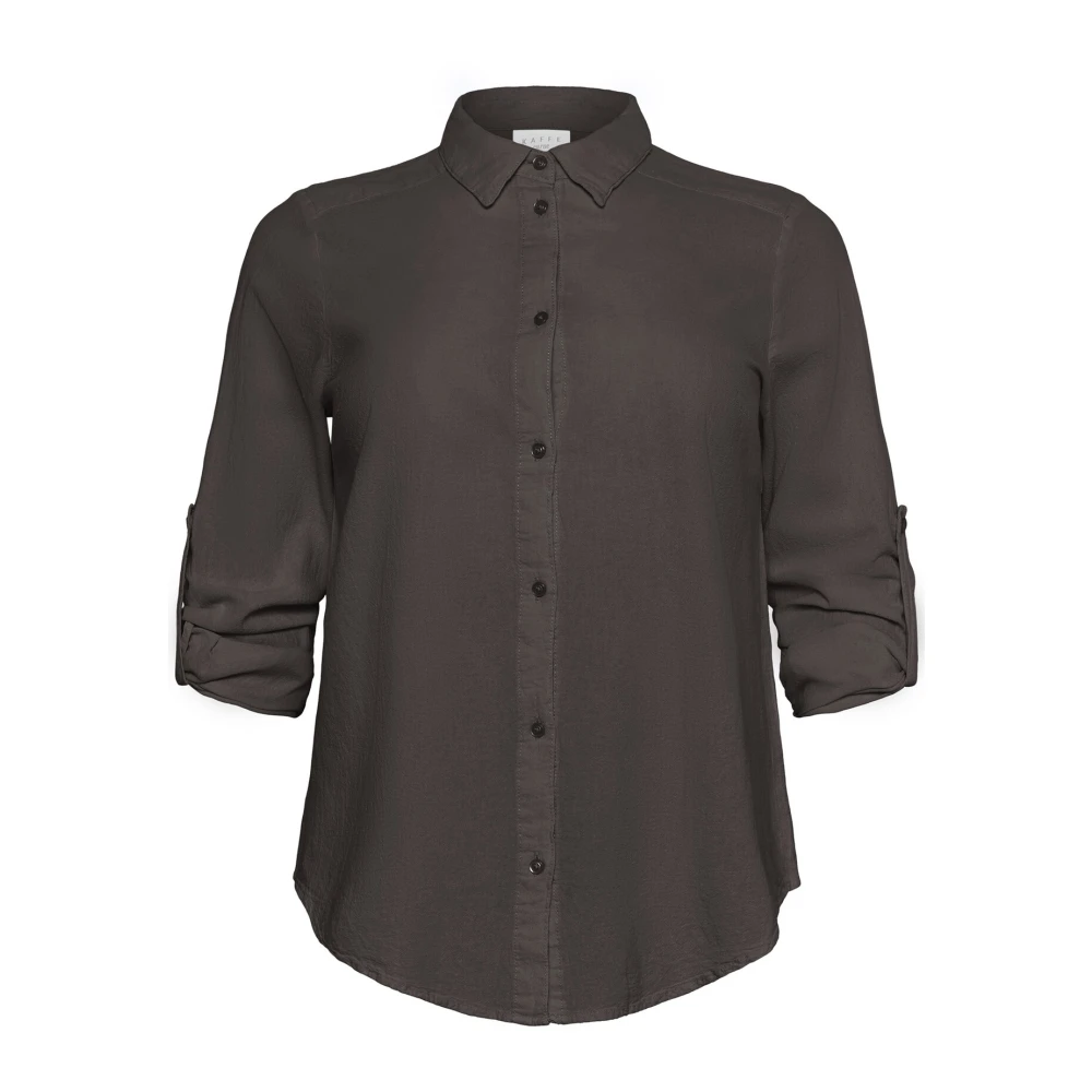 Kaffe Curve Zwart Oester Overhemdblouse Gray Dames