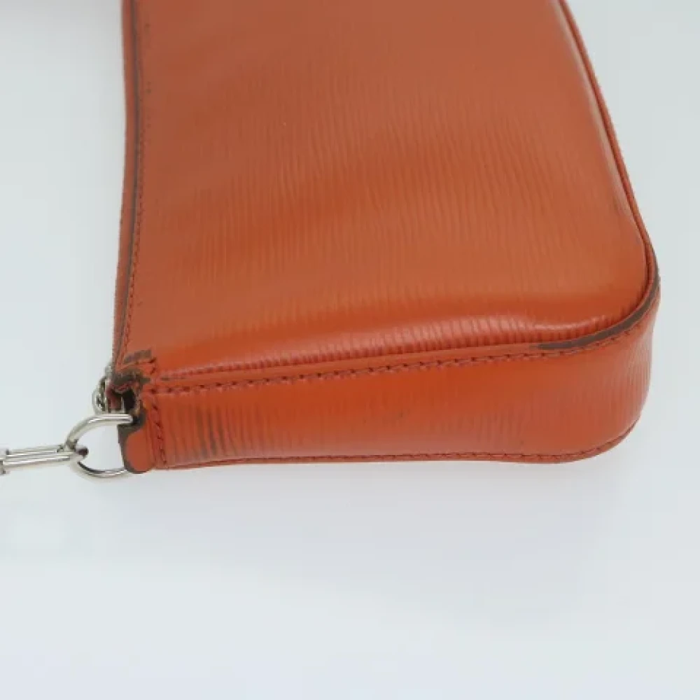 Louis Vuitton Vintage Pre-owned Leather pouches Orange Dames