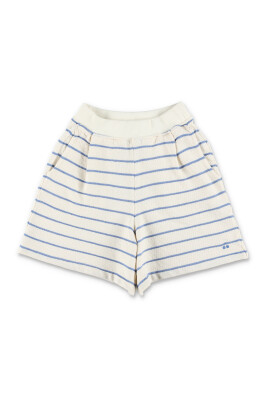 stripes-cotton-blend-cherry-embroidery-shorts