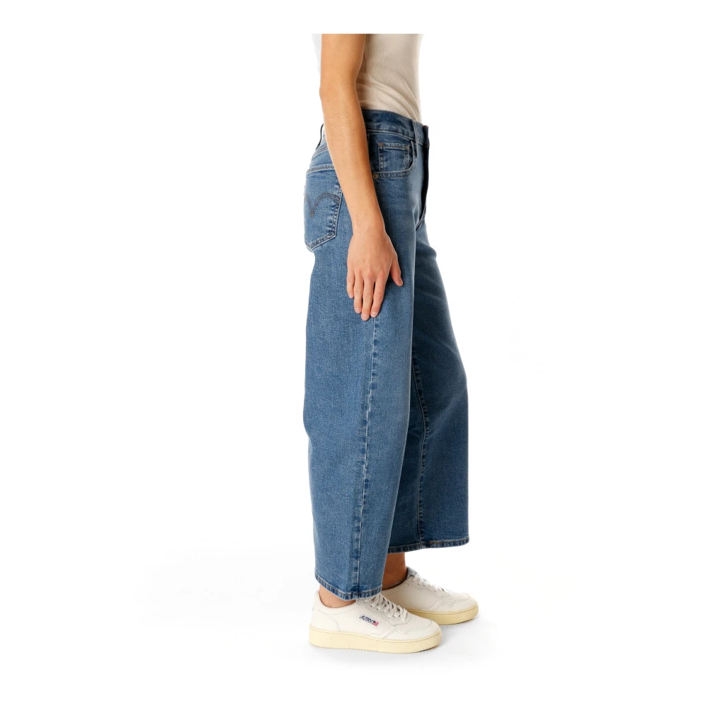 Levi's Hoge taille wijde pijp jeans Blue Dames