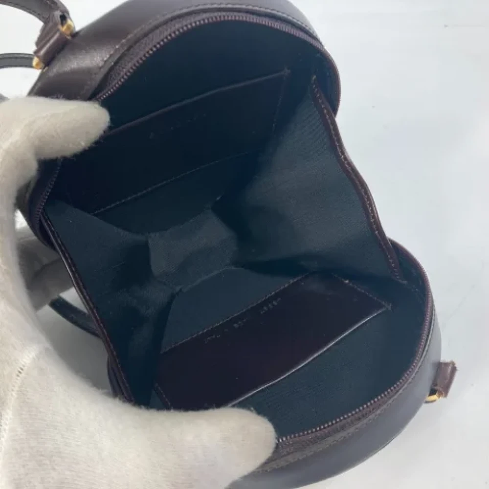 Bvlgari Vintage Pre-owned Fabric shoulder-bags Brown Dames