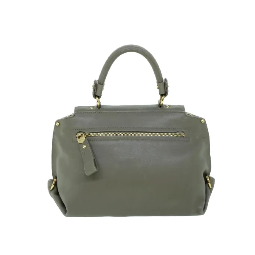 Salvatore Ferragamo Pre-owned Leather shoulder-bags Green Dames