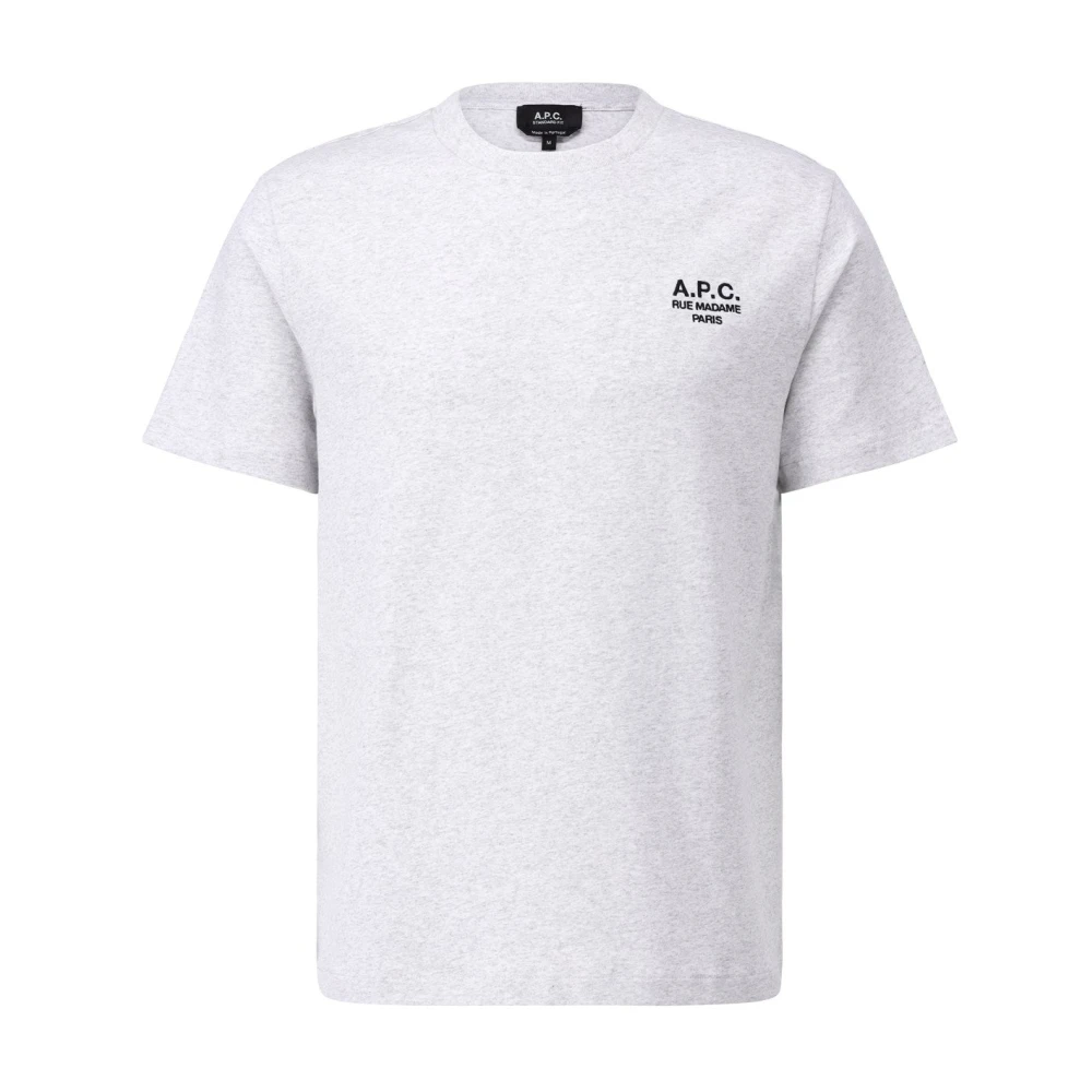 A.p.c. Zacht katoenen logo T-shirt Gray Heren