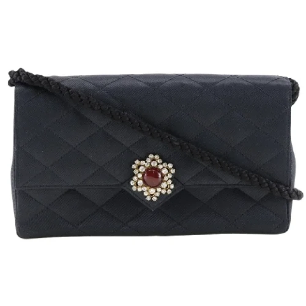 Chanel Vintage Pre-owned Satin chanel-bags Black Dames