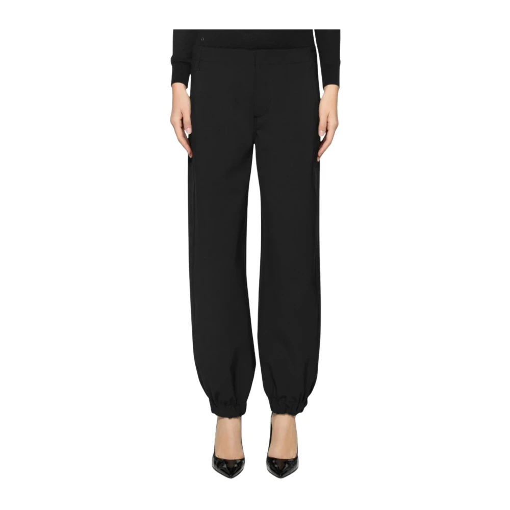 Dondup Wollen blend jogger broek Black Dames