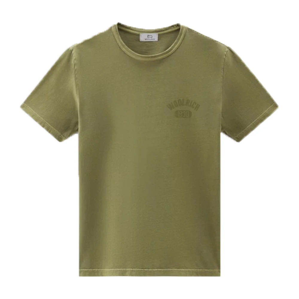 Woolrich Gekleurd logo T-shirt Green Heren