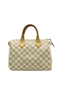 Pre-owned Speedy 25 Damier Azur Handväska