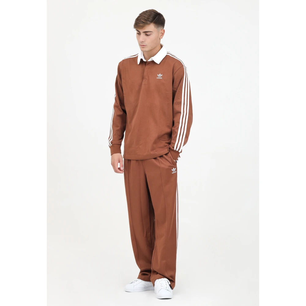 adidas Originals Bruine Baggy Fit Firebird Sportieve Broek Brown Heren