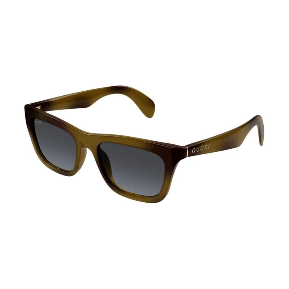 Gucci Men's Brown Rectangular Frame Sunglasses - Sunglasses - 53 Mm - Accessories